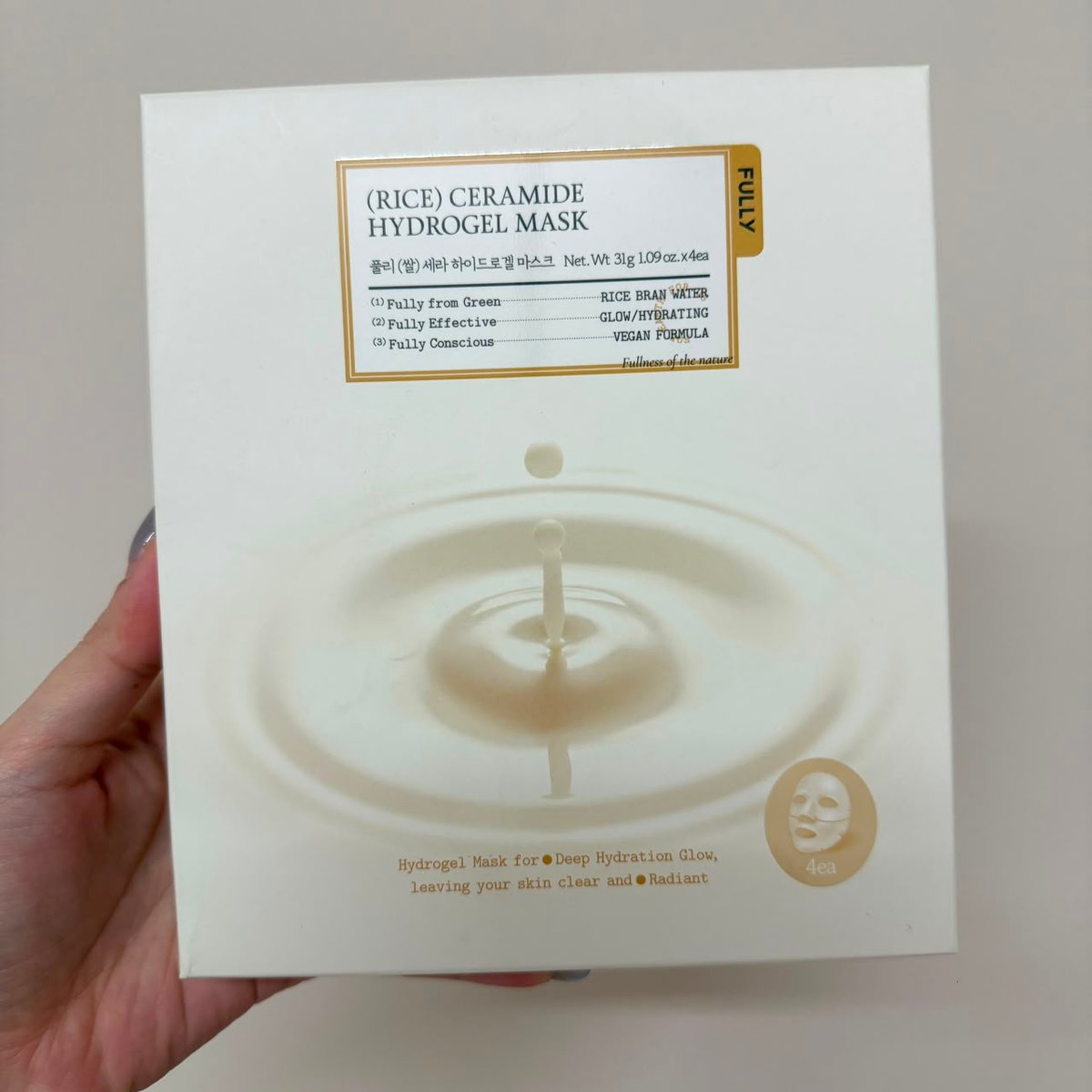 DDM DD743 FULLY (RICE) CERAMIDE HYDROGEL MASK 4EA(KR37.0)