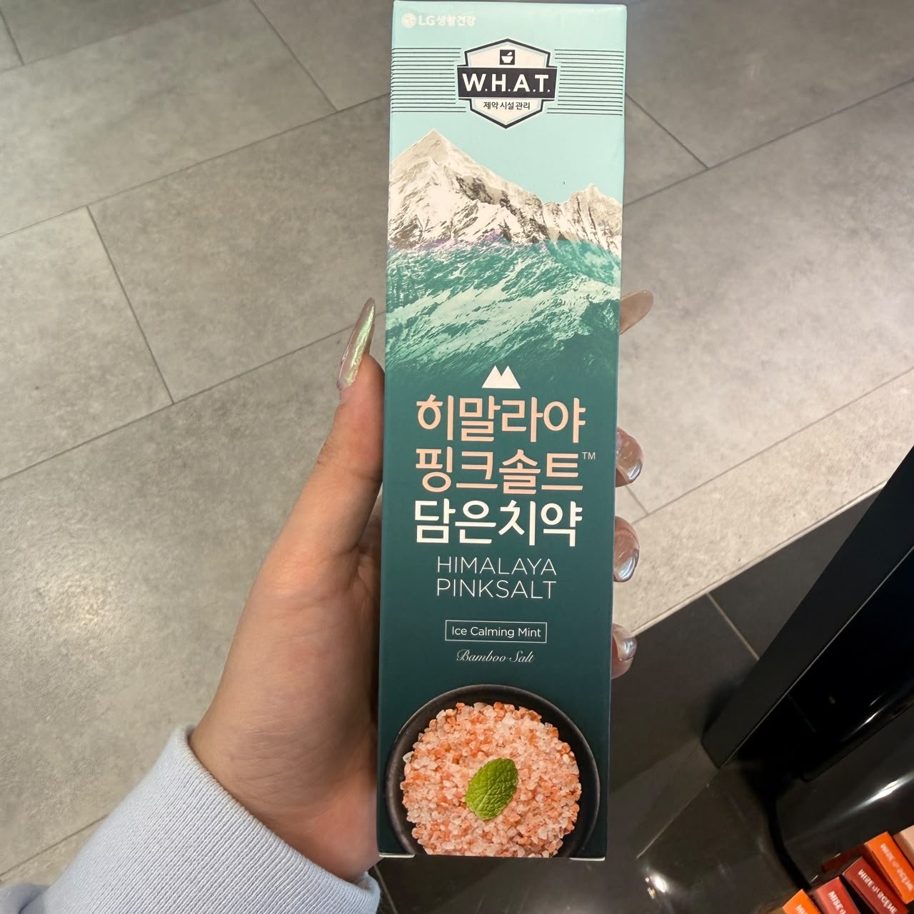 OLIVE YOUNG YY734 HIMALAYA PINK SALT #ICE CALMING MINT 100G(KR39.0)
