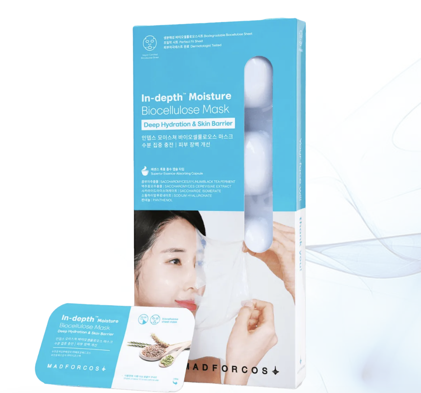MADFORCOS MA305 IN-DEPTH MOISTURE BIOCELLULOSE MASK (4PCS) (KR37.0)
